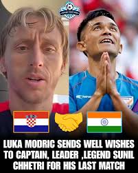 Legendary Indian Sunil Chhetri Honors Croatian Superstar Luka Modric – 2024 | Football,  sports news portal details on thesportsfever
